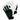 Goatskin Leather Glove Black Green and White